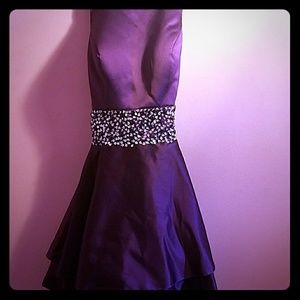 A beautiful midnight purple dress